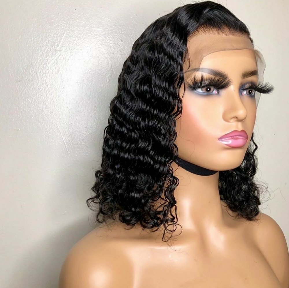 Curly frontal bob ready to ship